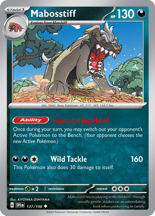 Mabosstiff - Scarlet & Violet Base 137/198 - Uncommon
