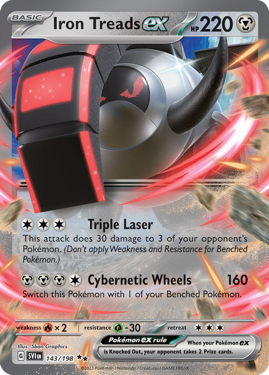 Iron Treads ex - Scarlet & Violet Base 143/198 - Double Rare