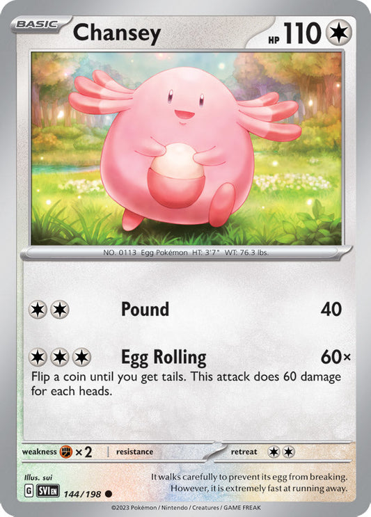 Chansey - Scarlet & Violet Base 144/198 - Common