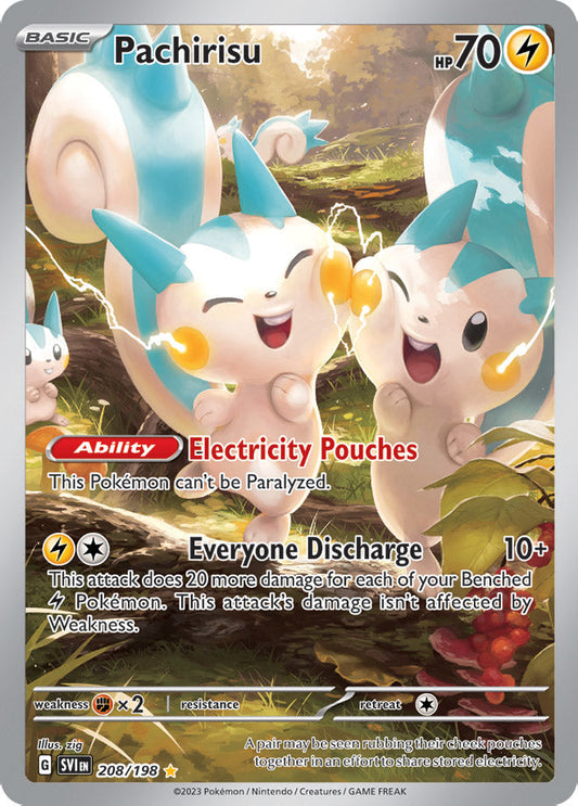 Pachirisu - Scarlet & Violet Base 208/198 - Illustration Rare