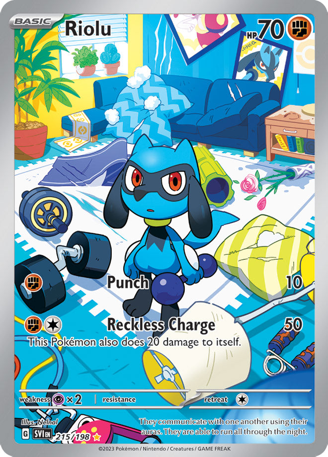 Riolu - Scarlet & Violet Base 215/198 - Illustration Rare