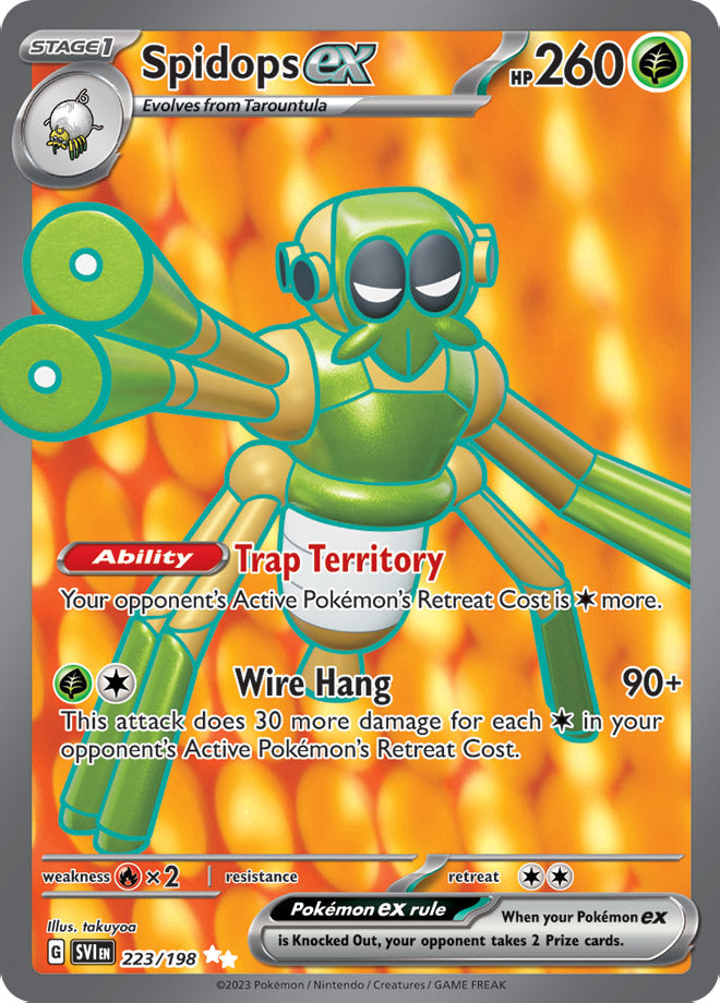 Spidops ex - Scarlet & Violet Base 223/198 - Full Art