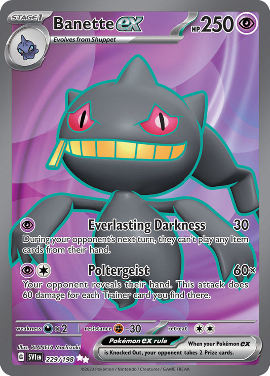 Banette ex - Scarlet & Violet Base 229/198 - Full Art