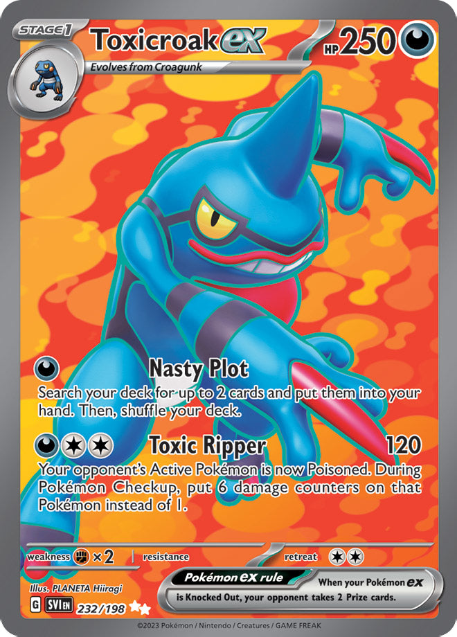 Toxicroak ex - Scarlet & Violet Base 232/198 - Full Art