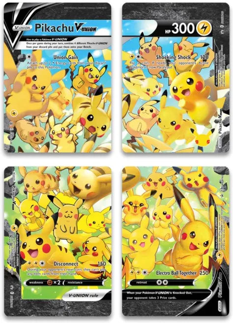 Pikachu V-Union [Set of 4] - Sword & Shield Promo SWSH139, SWSH140, SWSH141, SWSH142 - Promo