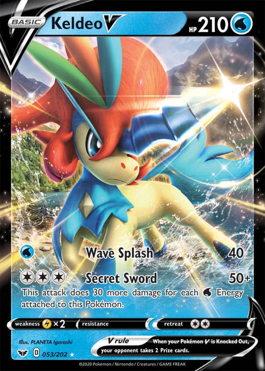 Keldeo V - Sword & Shield Base 053/202 - Ultra Rare