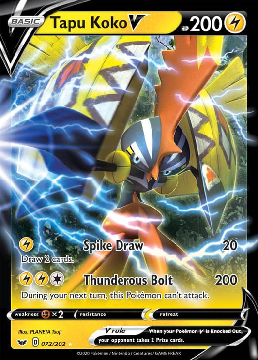 Tapu Koko V - Sword & Shield Base 072/202 - Ultra Rare