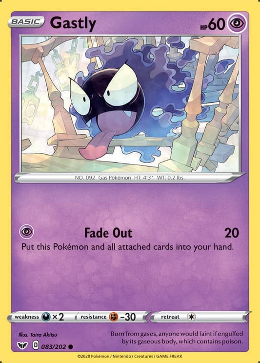 Gastly - Sword & Shield Base 083/202 - Common